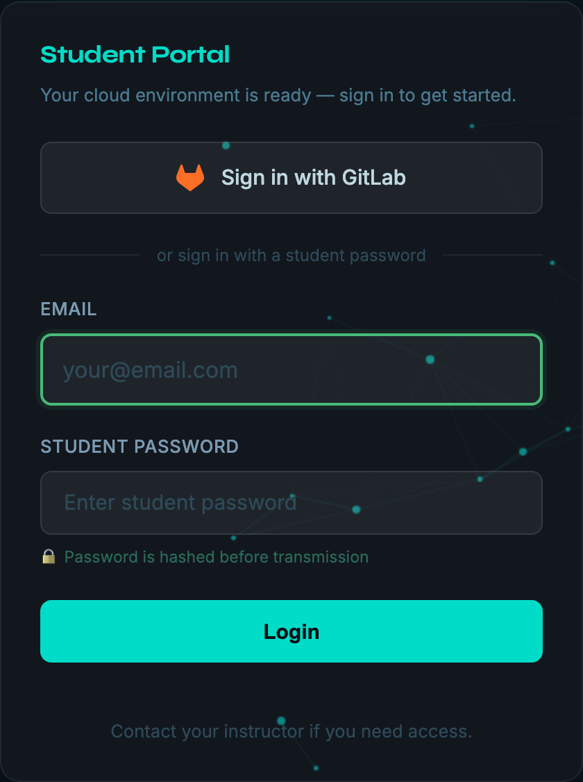 Student GitLab login