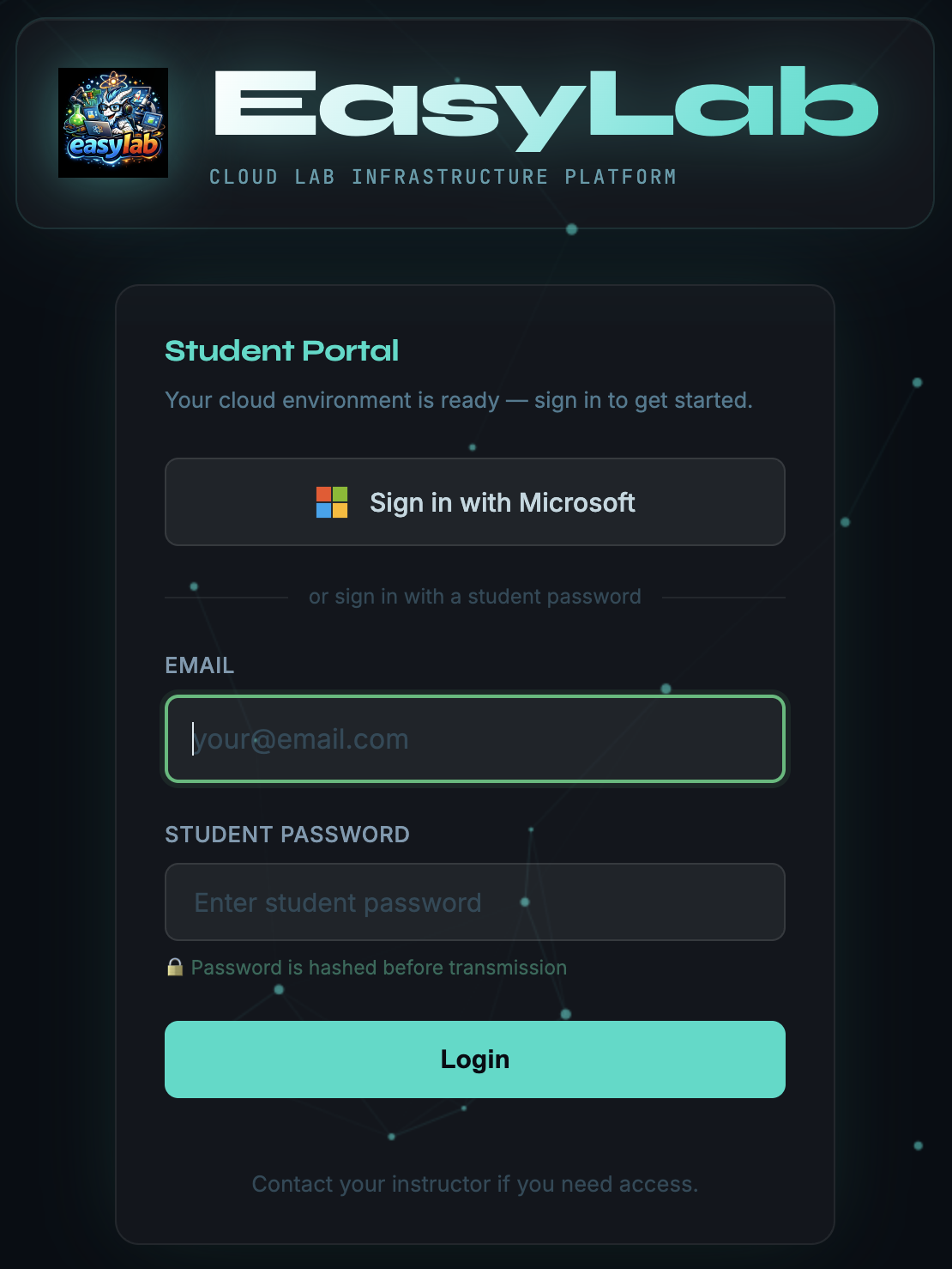 Student Microsoft login